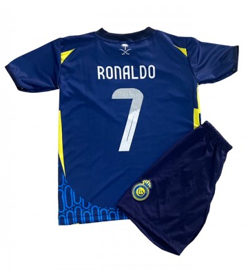 Al-Nassr Cristiano Ronaldo #7 Segunda Equipación Niños 2024-25 Manga Corta (+ Pantalones cortos)